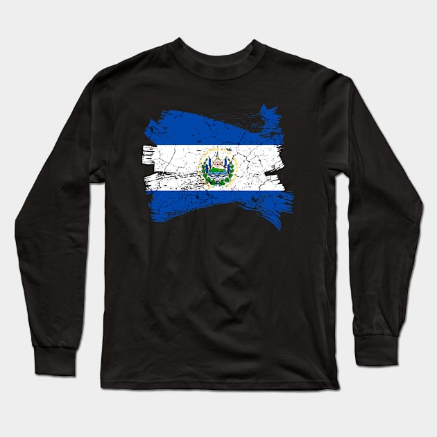 El Salvador Flag Long Sleeve T-Shirt by Mila46